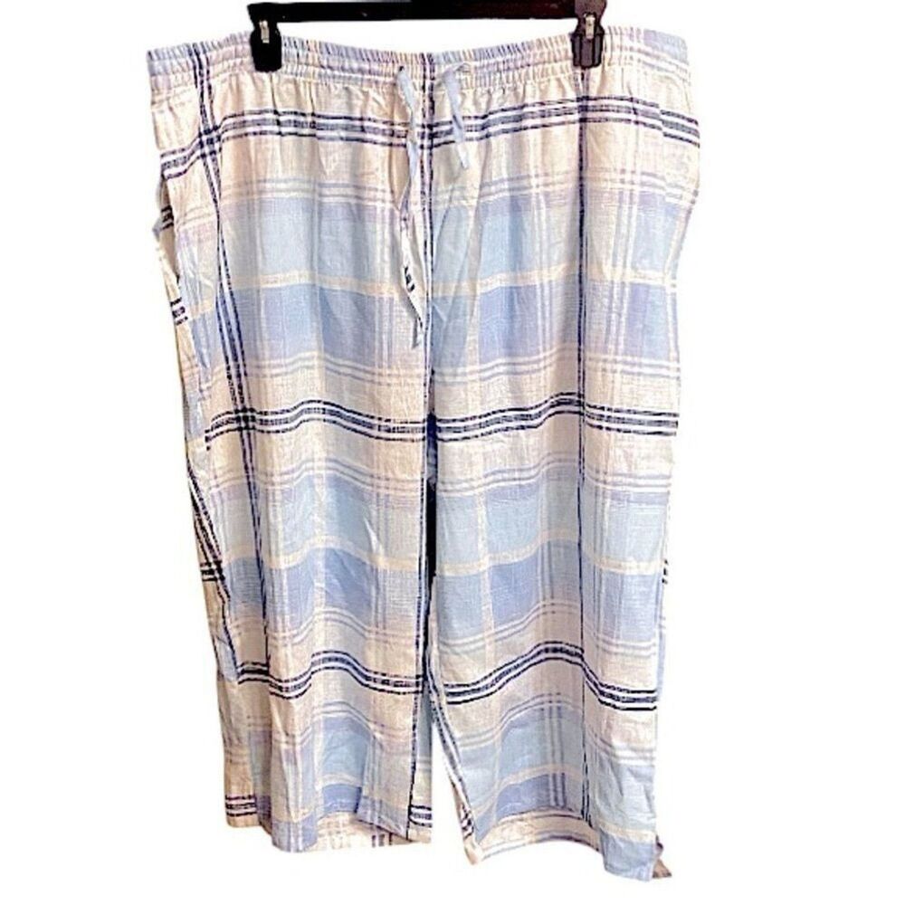Woman Within Capri Pants 34W Linen Blend New Boho Beach Casual Womens